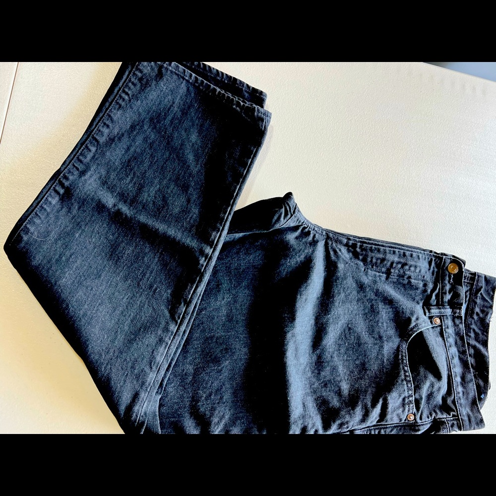 Mens GAP black denim jeans! Straight fit. 38x32